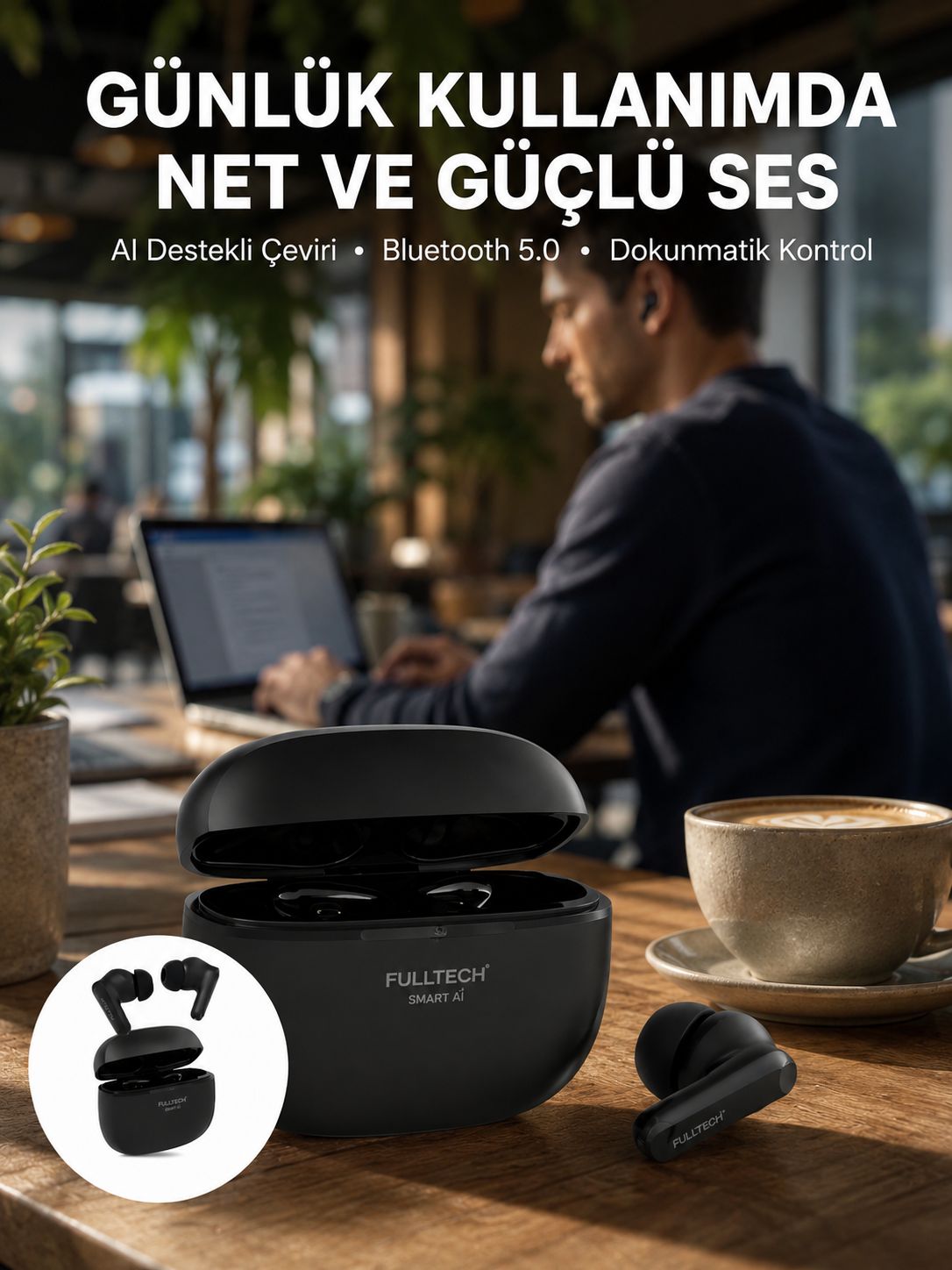 Akıllı Çeviri Destekli Bluetooth Kulaklık Profesyonel Ses Deneyimi