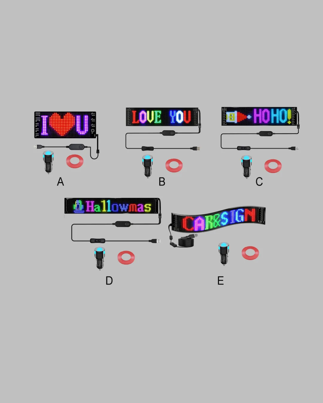 Kayan Yazı Destekli RGB LED Reklam Paneli USB ile Kolay Kurulumlu