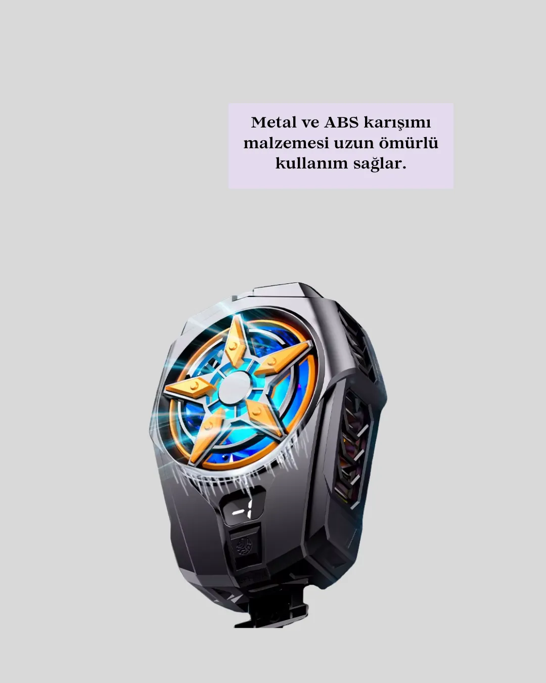 Oyunlar İçin Güçlü Telefon Soğutucu Fan Dijital Ekranlı