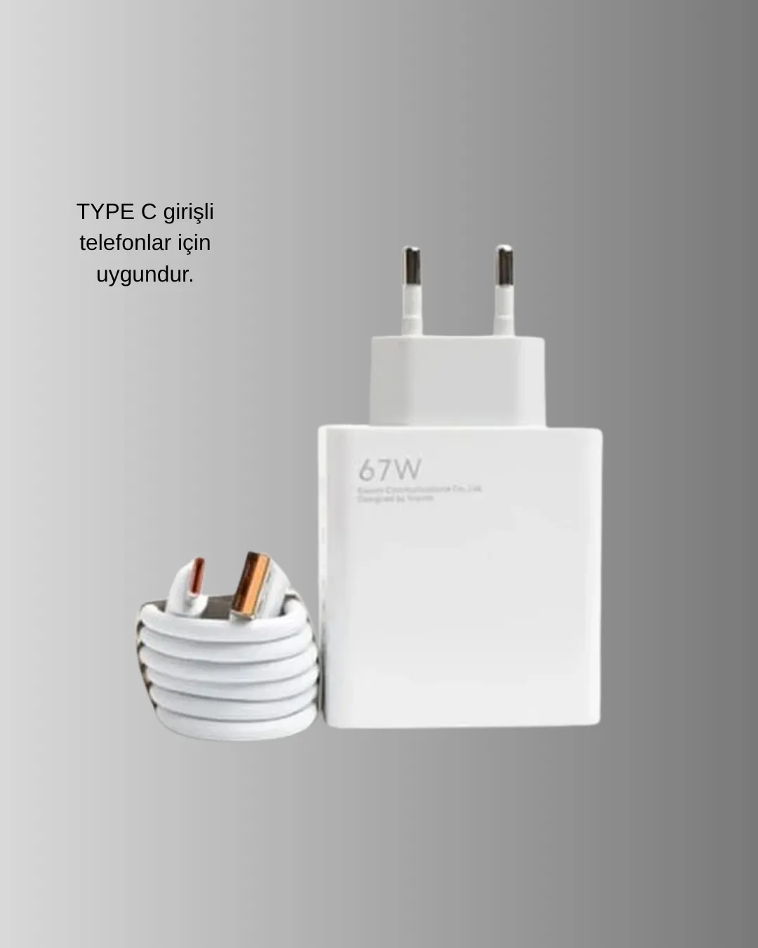 67W Turbo Type-C Hızlı Şarj Adaptörü – Akıllı Koruma Çipli, Hızlı Şarj Destekli