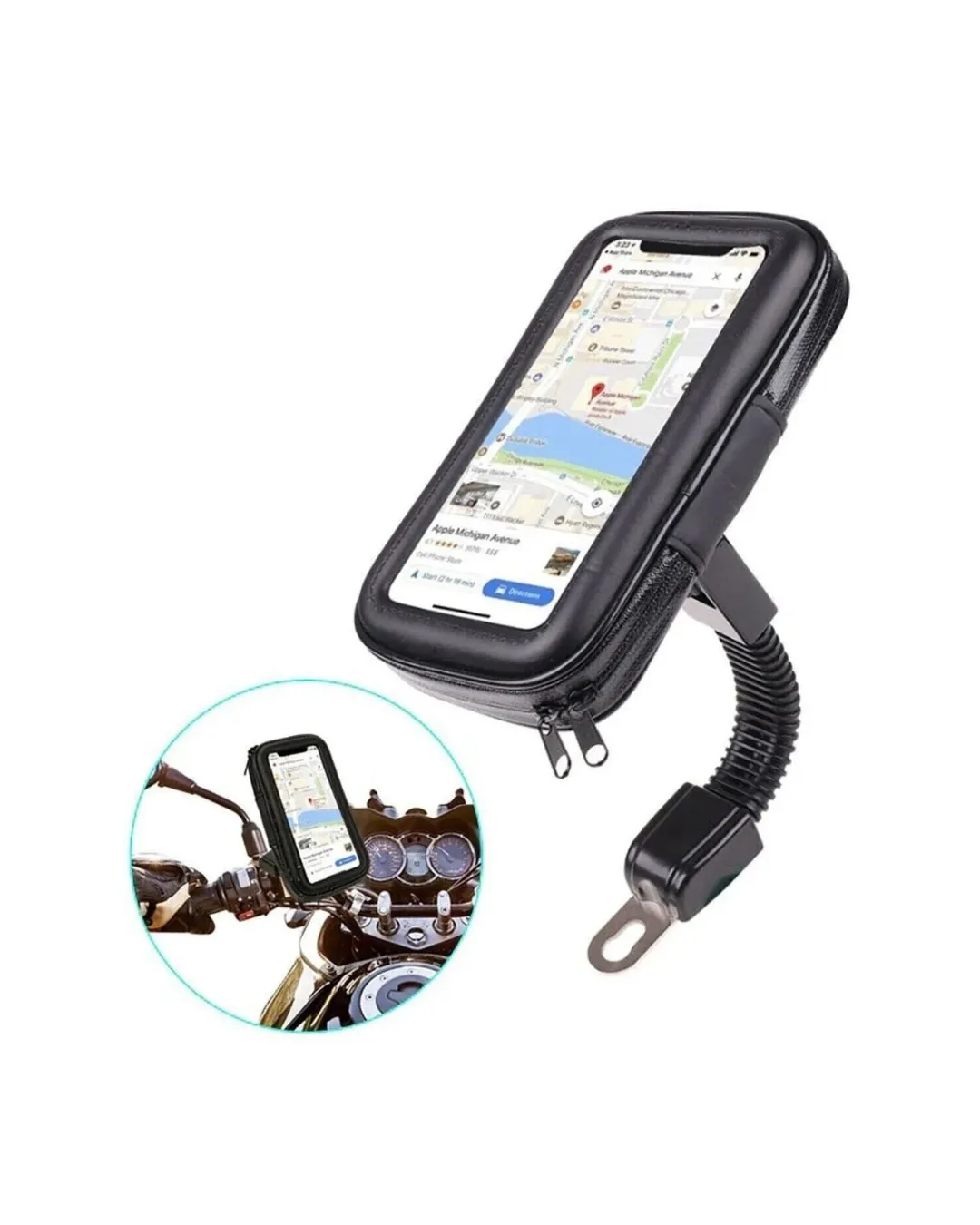 Su Geçirmez Motosiklet Scooter Telefon Standı Dokunmatik Ekranlı Bisiklet Tutucu