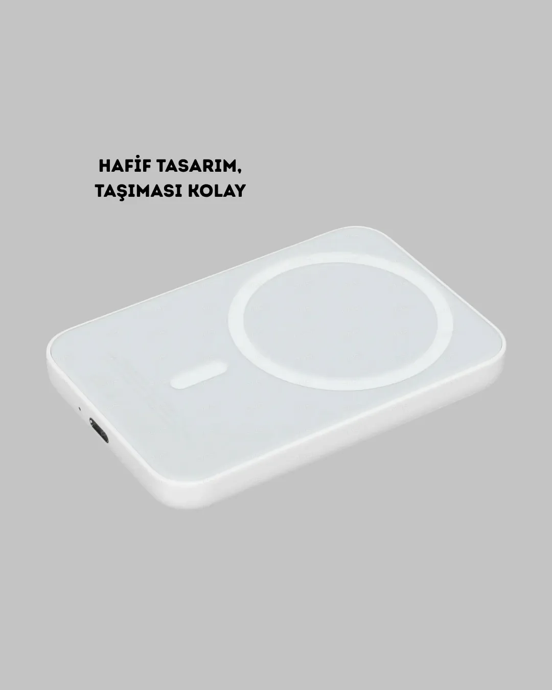 Manyetik Kablosuz Powerbank – iPhone 12/13/14/15 Uyumlu, Hızlı Şarjlı, Ultra Hafif