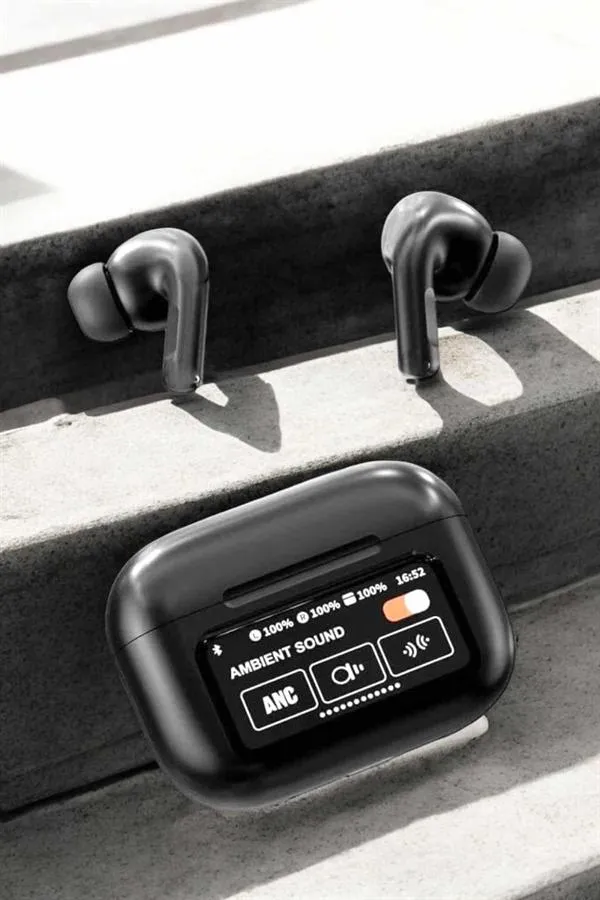 Kablosuz Bluetooth Kulaklık Ekranlı Uzun Şarj Süreli ANC Destekli