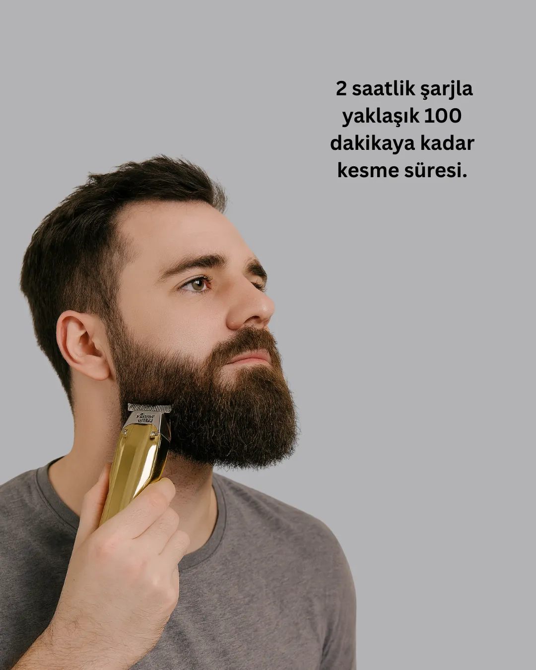 Berber Tipi Saç Sakal Kesme Makinesi USB Şarjlı Sessiz Motorlu