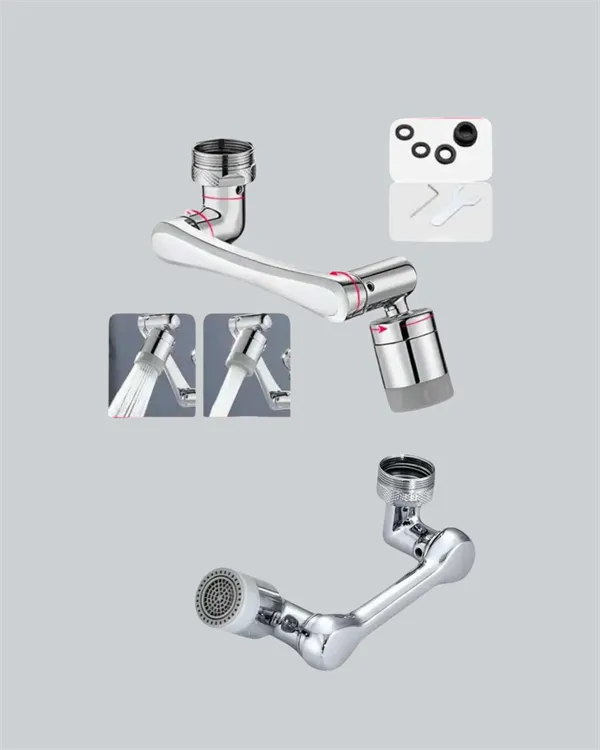 Esnek 1080° Musluk Başlığı 3 Eklemli Hareketli Su Modlu Lavabo Aparatı