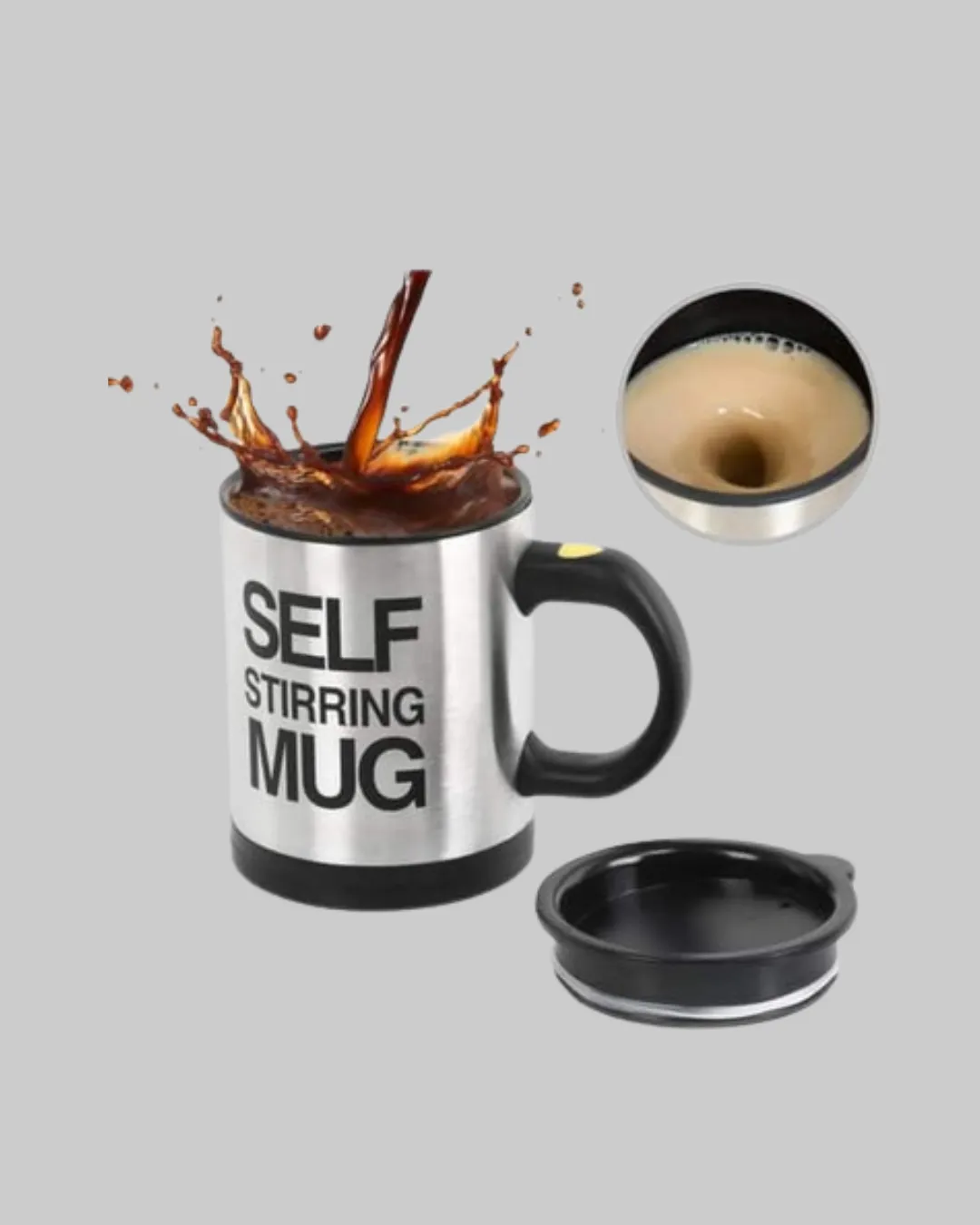 Paslanmaz Çelik Kendi Kendini Karıştıran Akıllı Kupa – Isı Yalıtımlı