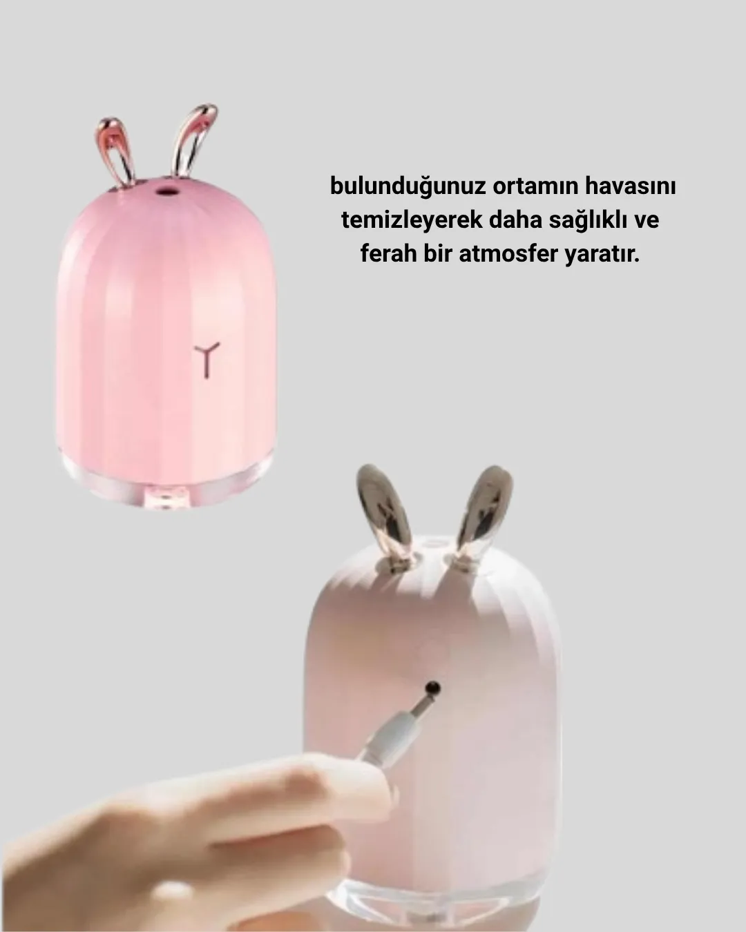 Ultrasonik Hava Nemlendirici – Sessiz Çalışan, Su Bazlı, Ferahlatıcı Buhar Difüzör