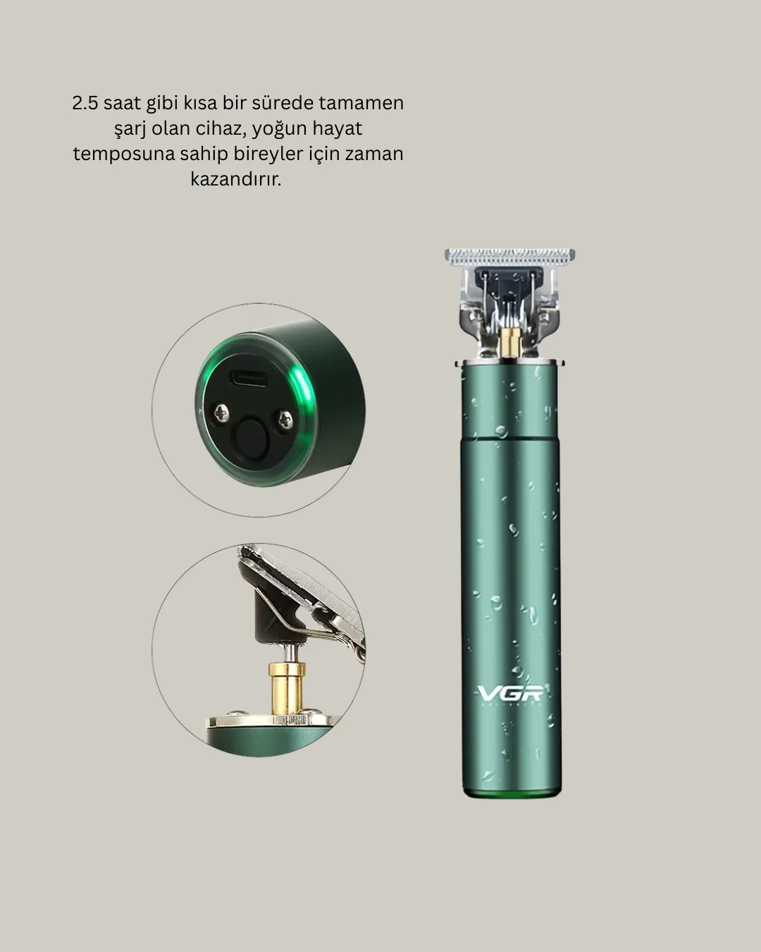 USB Hızlı Şarjlı 3 Saat Kullanımlı Saç Kesme Makinesi