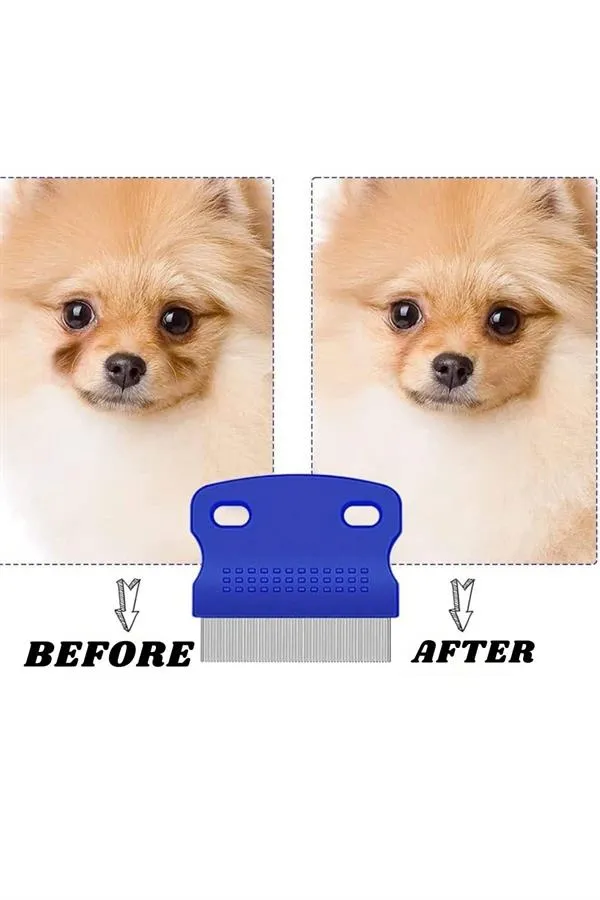 Kedi Köpek Tüy Bit Pire Toplayıcı Toplama Temizleme Tarağı Tarak Seti 4'lü Set