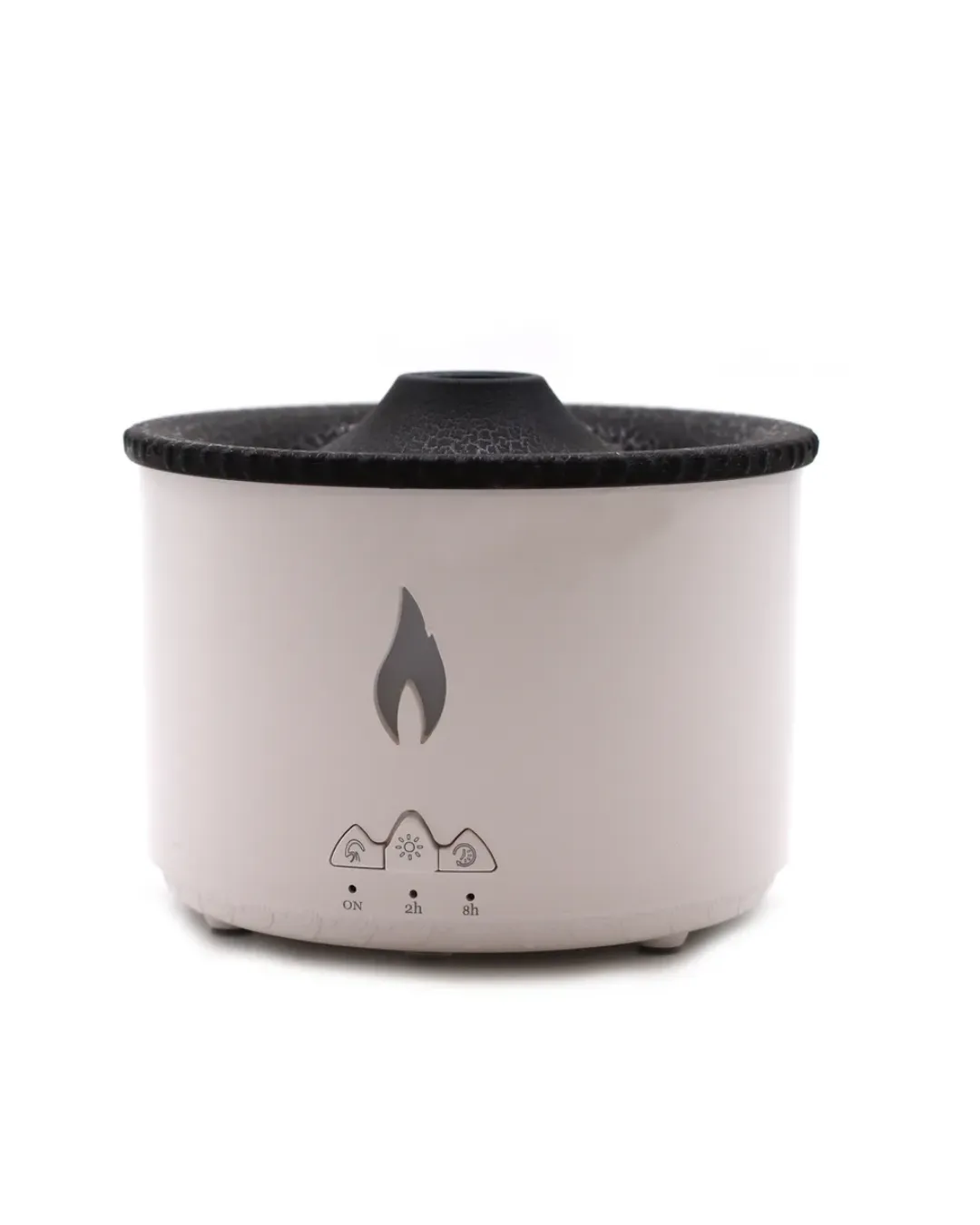 Aromaterapi Difüzörü Alev Efektli LED Işıklı Sessiz Hava Nemlendirici Otomatik Kapanma