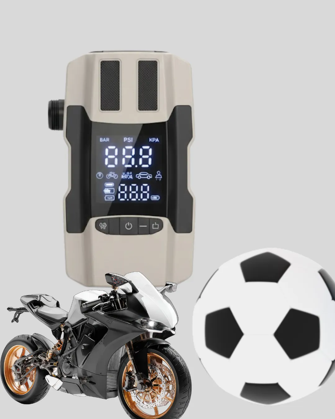 Araç Akü Takviye Cihazı ve Lastik Şişirme Pompası 12.000 mAh