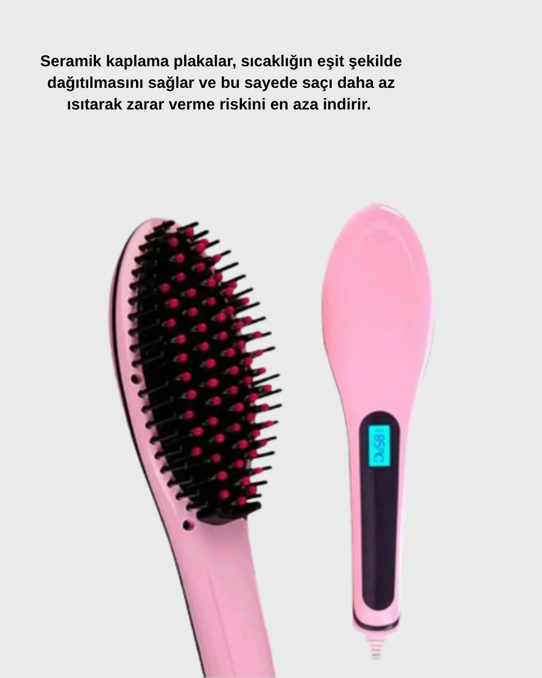 Profesyonel Saç Düzleştirici 5 Kademeli Isı Ayarlı Seramik Plakalı