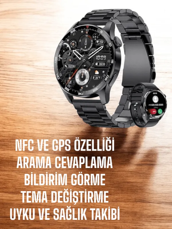 Çift Kordonlu Yüksek Çözünürlüklü Akıllı Saat Uyku İzleyici & Spor Modları
