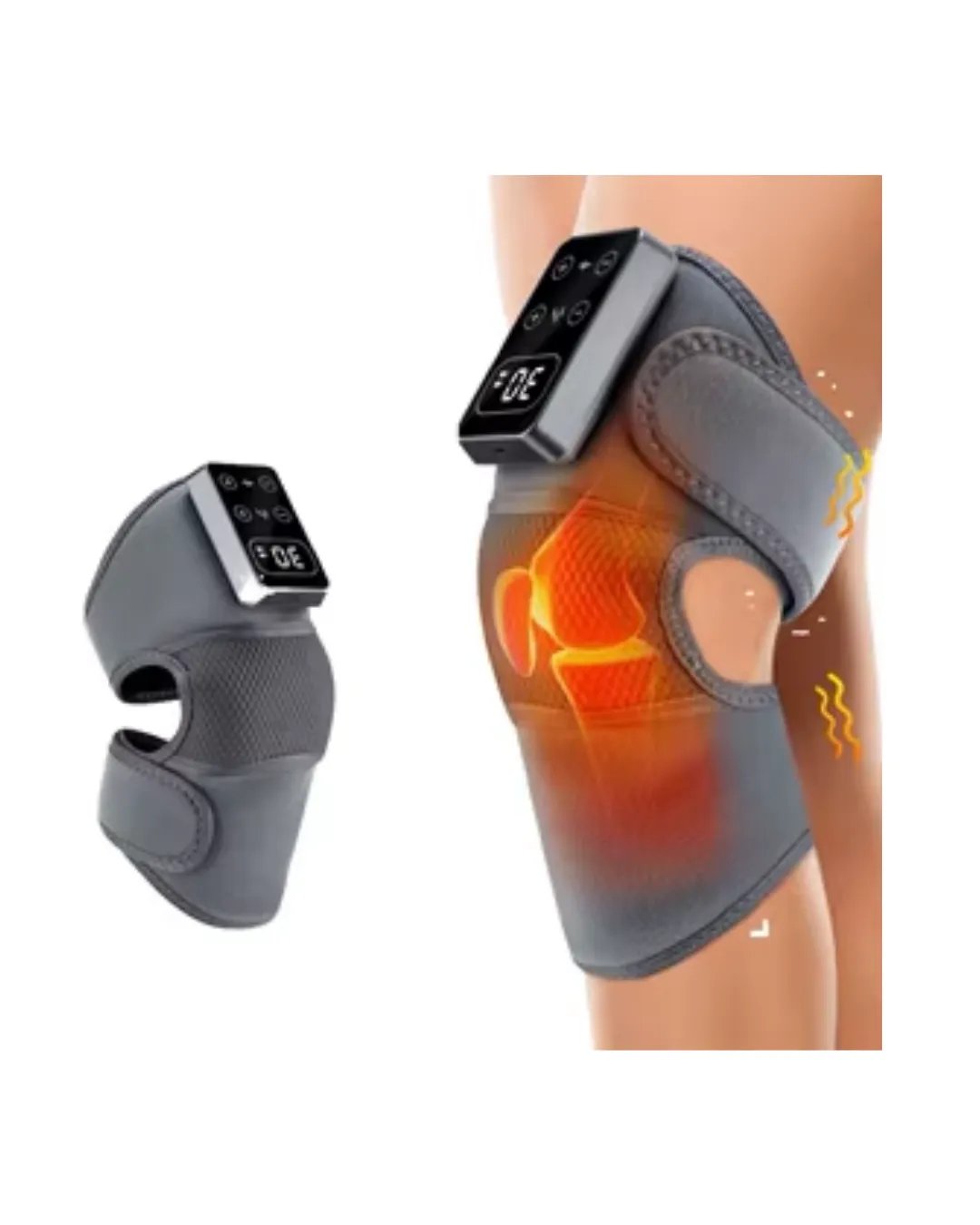 Kablosuz Isıtmalı Diz Omuz Masaj Cihazı Titreşimli Eklem Masaj Bandı 2li Set