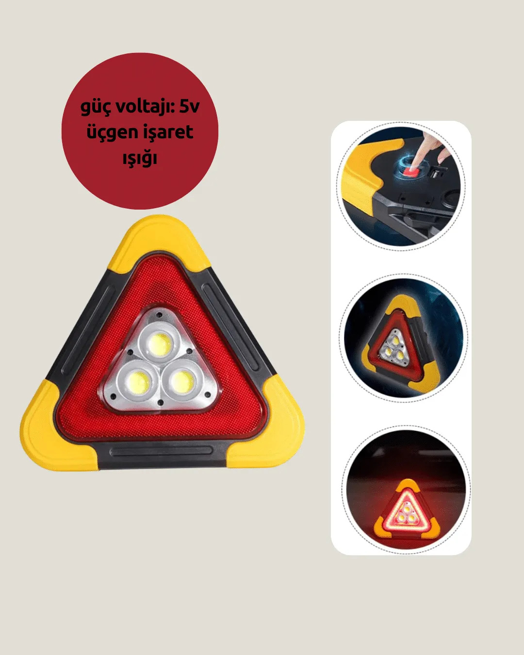 180° Döndürülebilir Asma Aparatlı Park ve İkaz Lambası