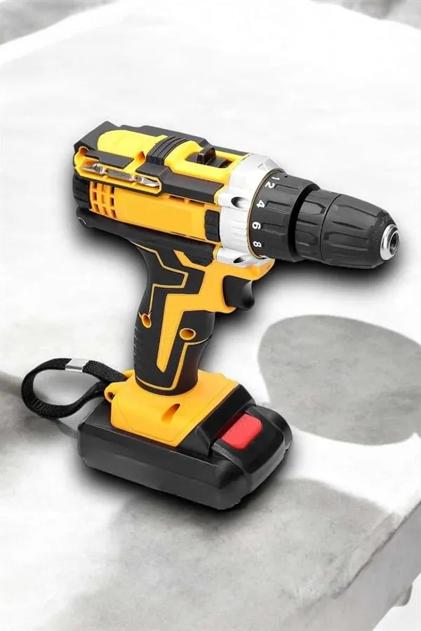 Çift Bataryalı Metal Dişli Darbeli Şarjlı Matkap Seti 24W Güç ve 24 Parça Aksesuar