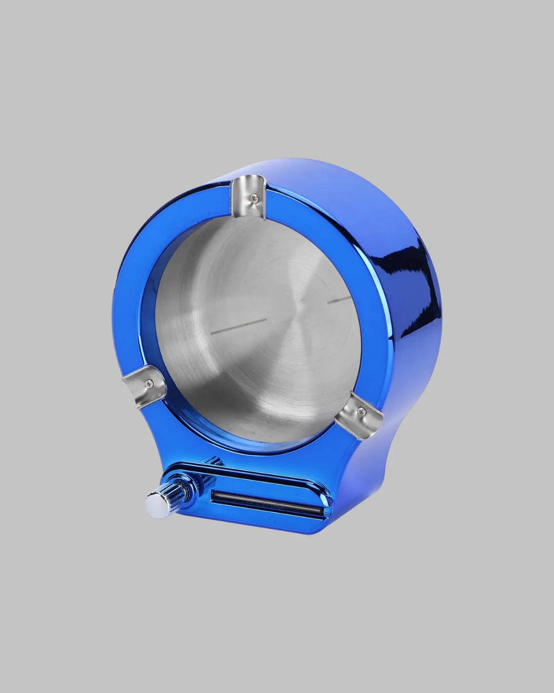 Yuvarlak Metal Küllük Çakmak Entegreli Dayanıklı Yapı