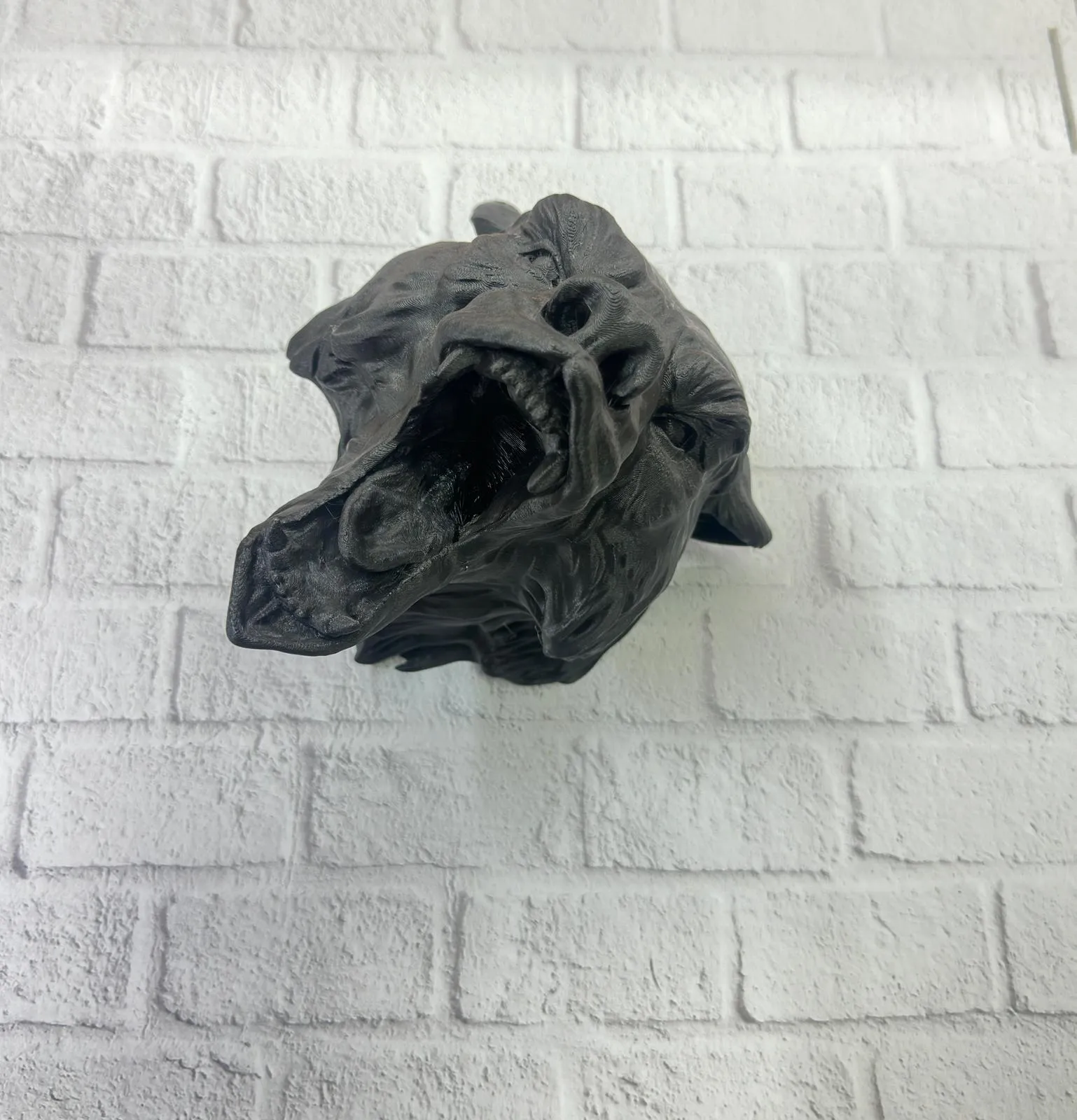 3D Siyah Ayı Başı Duvar Dekoru Modern Asılabilir Heykel 25x19 cm