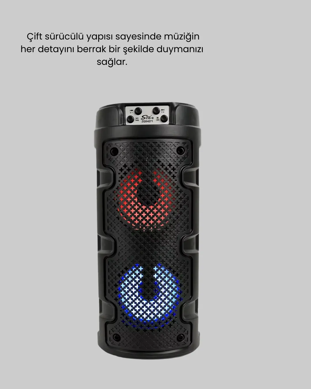 Kablosuz Stereo Hoparlör USB + SD Kart + AUX Destekli Bluetooth 5.0