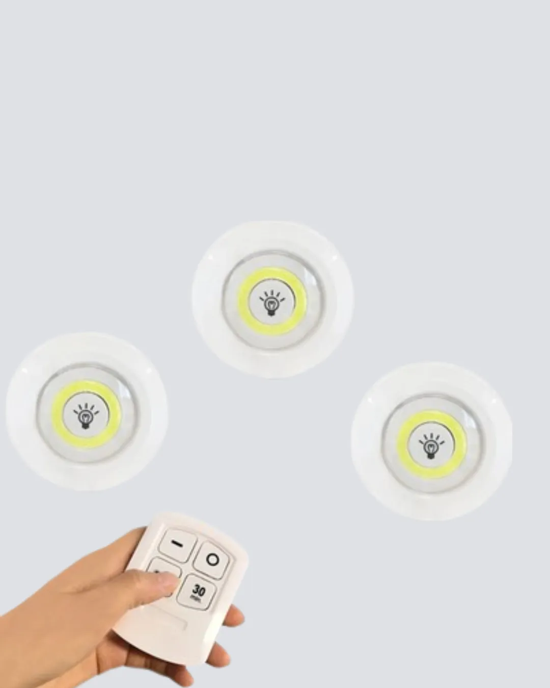 Kablosuz Gün Işığı 3’lü LED Spot Lamba Kumandalı