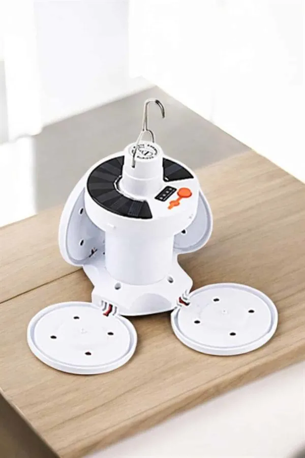 Kamp Lambası Işıldak Beyaz Işık Güneş Enerjili Solar Aydınlatma 5 Kanatlı Katlanabilir