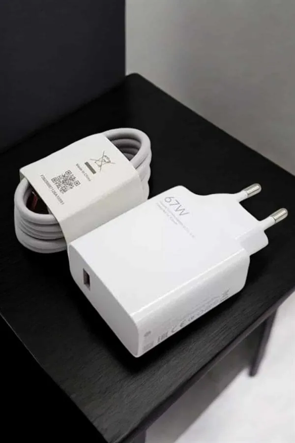 Şarj Aleti 67W Hızlı Şarj Turbo Type-C Uyumlu Şarj Adaptörü Kablosu