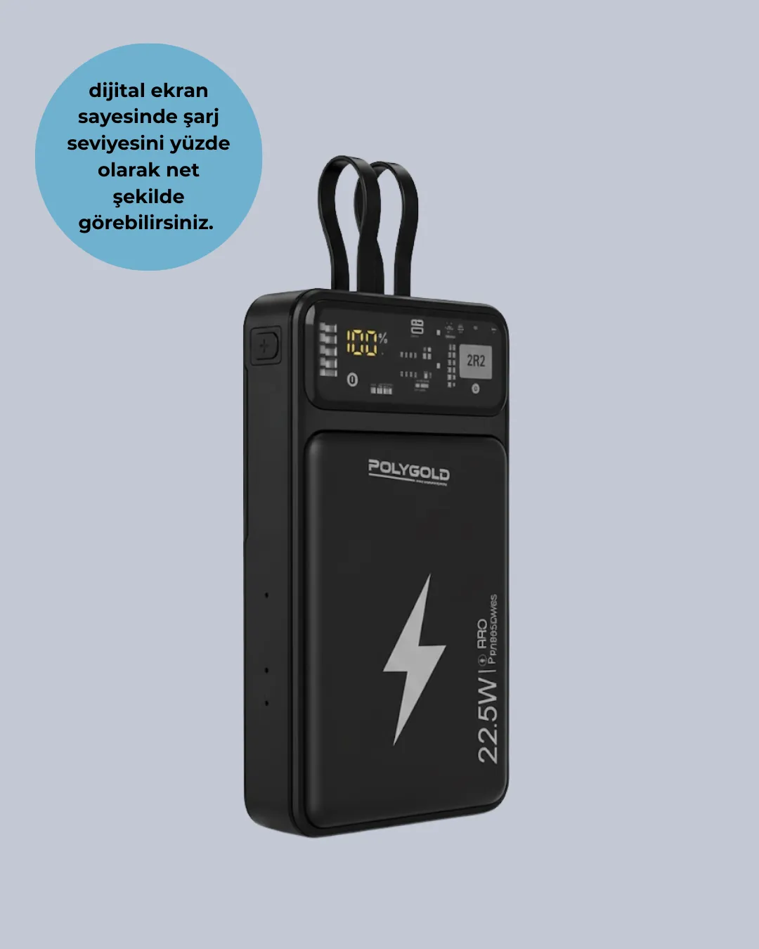 Taşınabilir Powerbank 22.5W Hızlı Şarj Destekli