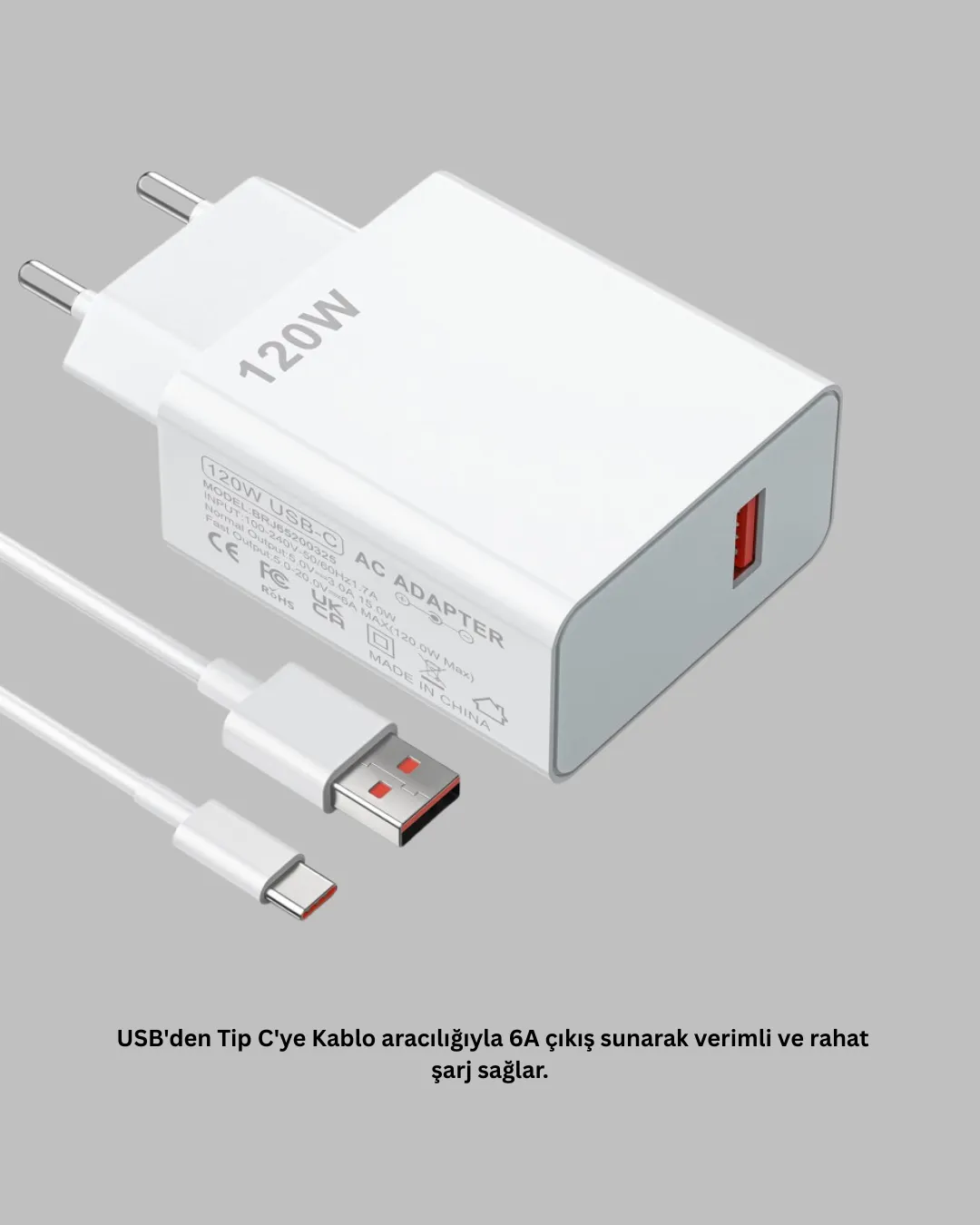 120 Watt Turbo Şarj Cihazı Xiaomi Redmi Note 10 11 12 Uyumlu