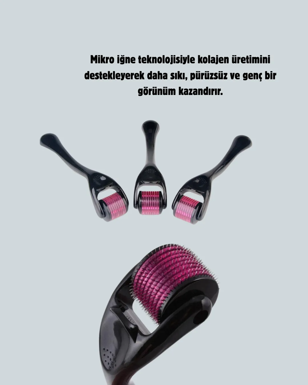 Titanyum Mikro İğneli Dermaroller 1 mm Kırışıklık ve Leke Karşıtı