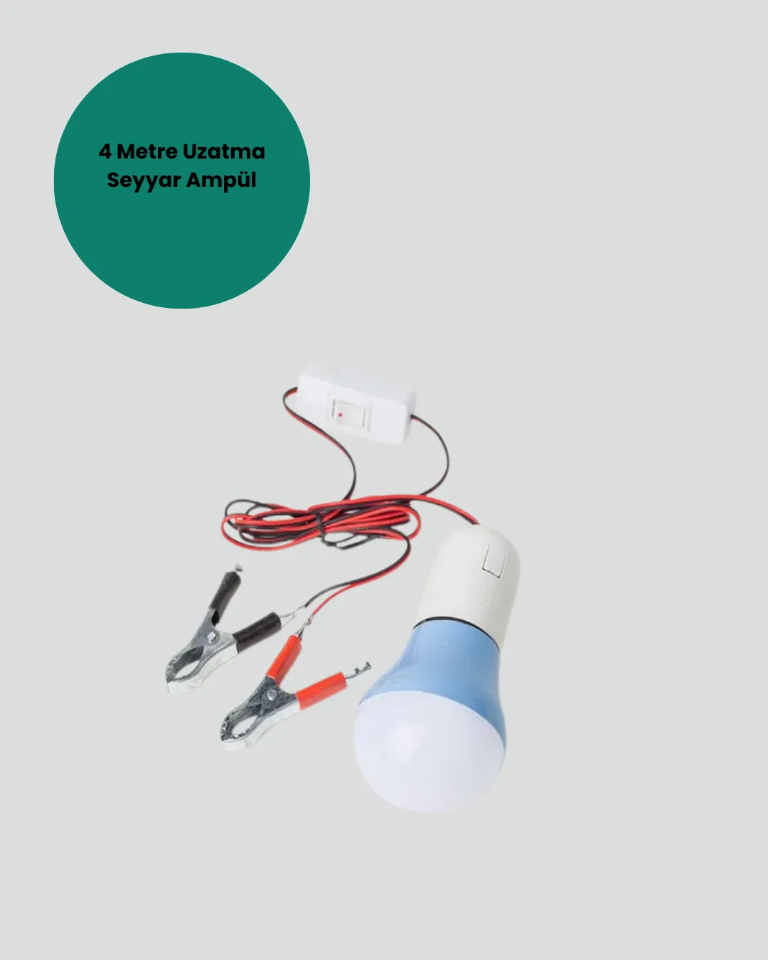 Araç Akü Bağlantılı 12V LED Ampul Pratik Işık Çözümü