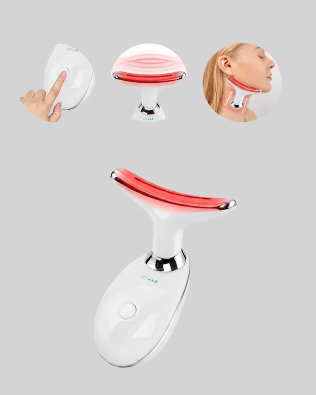 USB Şarjlı LED Işık Terapili Yüz Boyun Bakım Cihazı