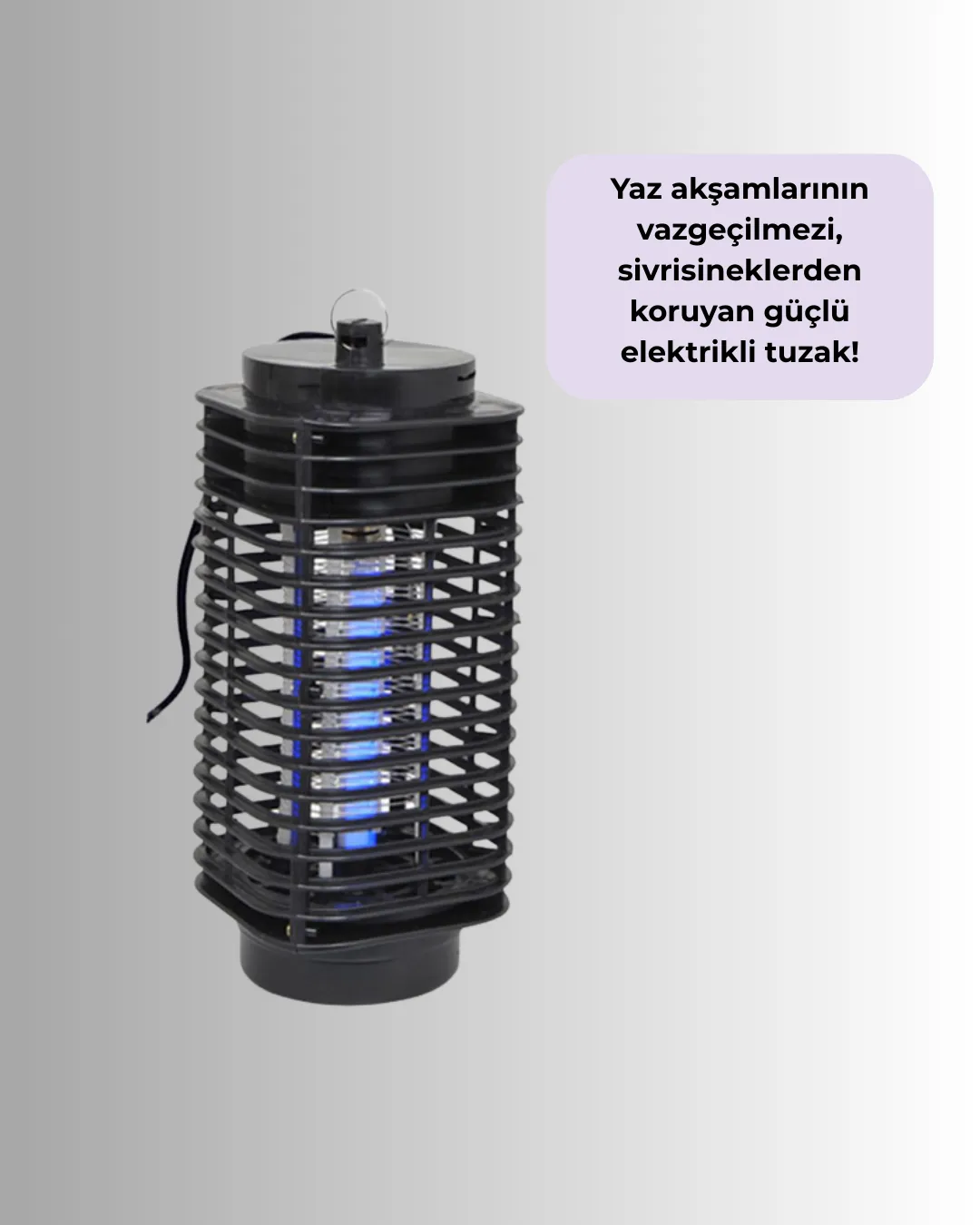 Elektrikli UV Işıklı Sivrisinek ve Böcek Öldürücü – Sessiz ve Güvenli Tuzak