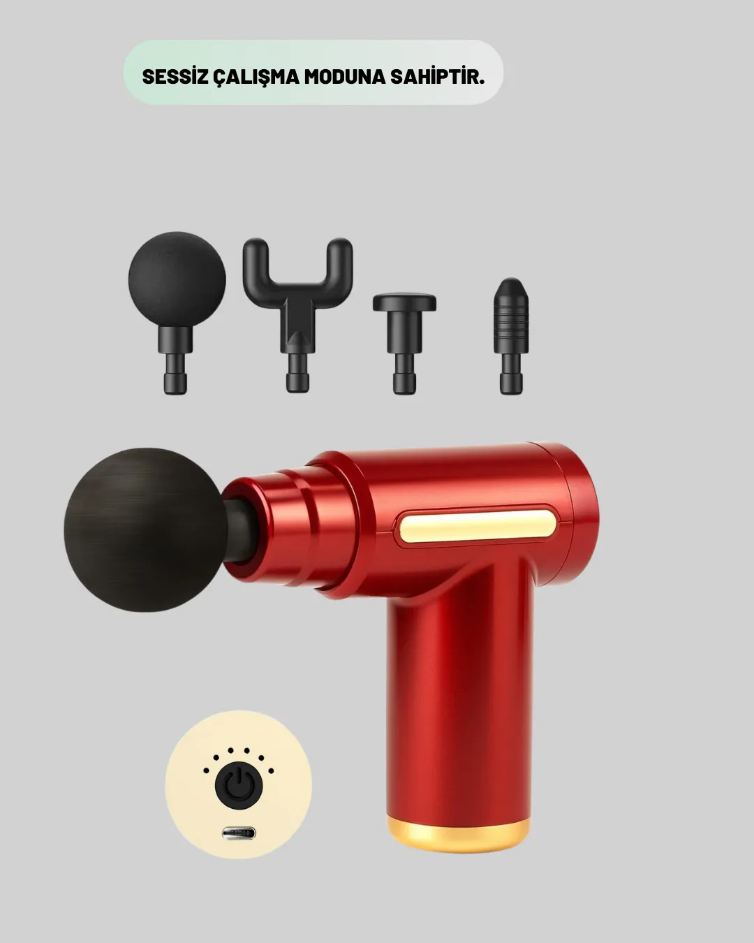 Elektrikli Masaj Tabancası Sessiz Çalışma ve Derin Doku Masajı