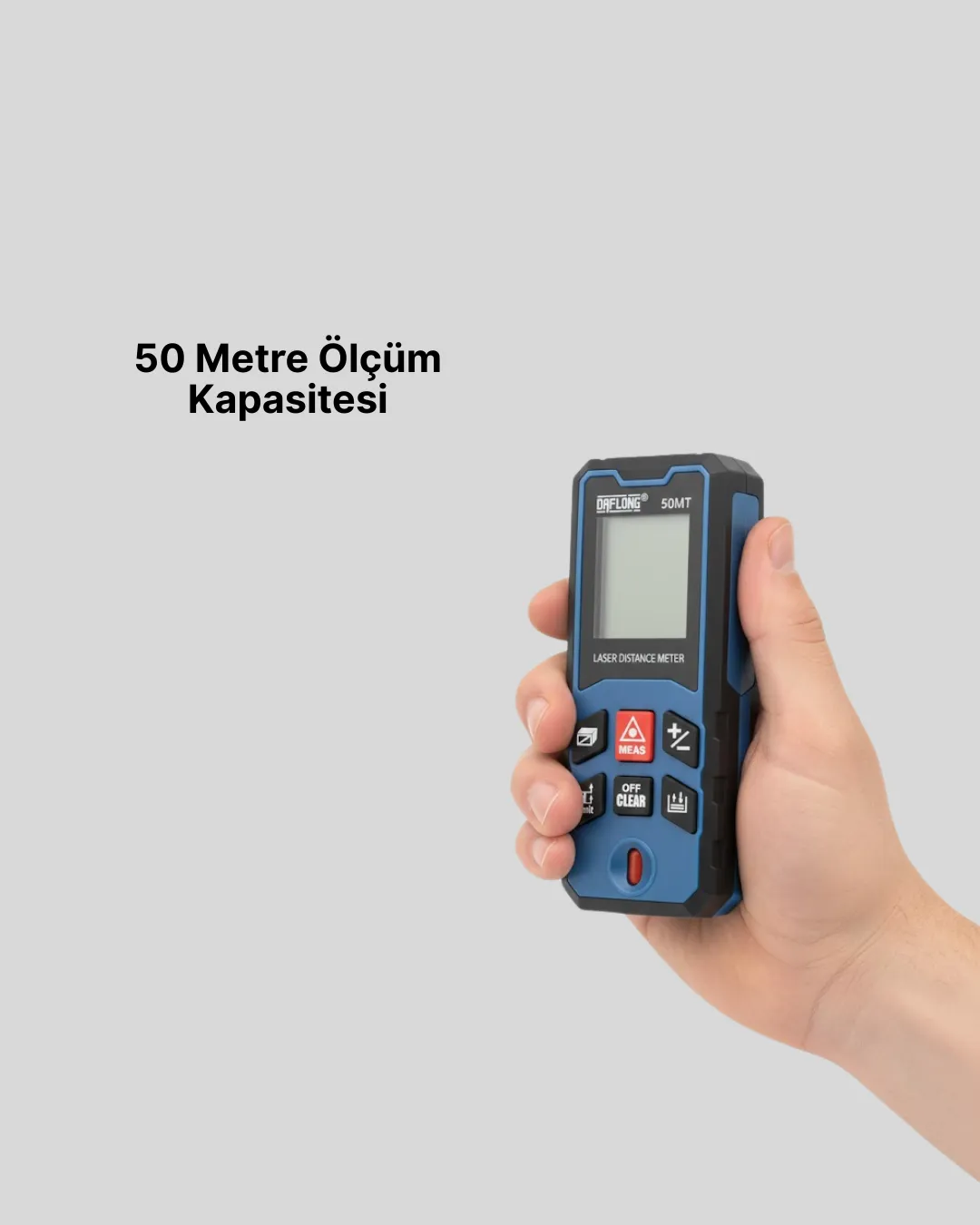 50 Metre Lazer Mesafe Ölçer Profesyonel Dijital Ölçüm Cihazı