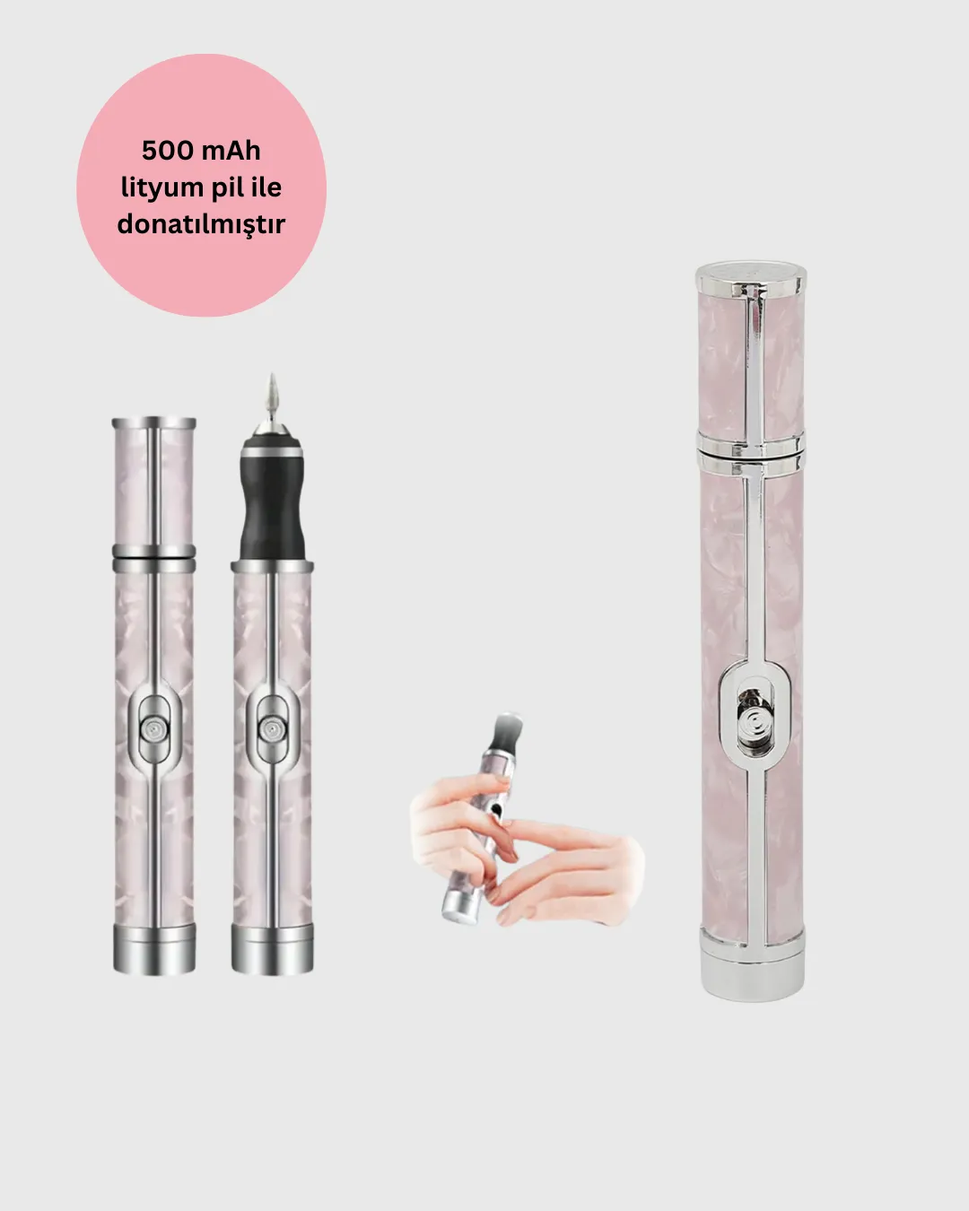 Ergonomik Saplı 20.000 RPM Hız Kontrollü Manikür Pedikür Makinesi