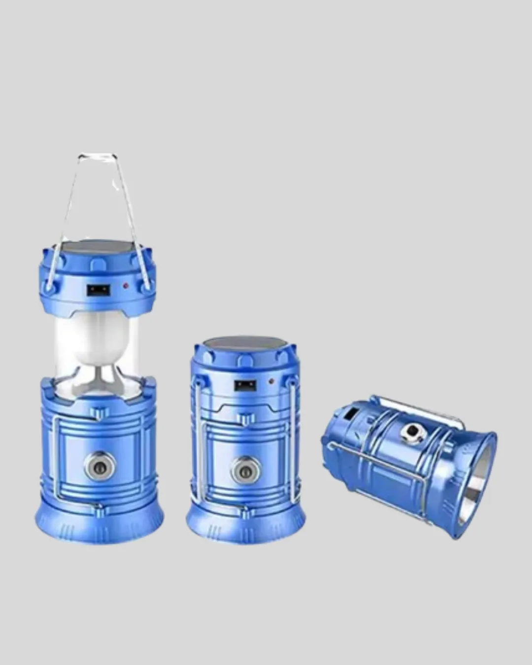 Solar Kamp Lambası Kızak Sistemli Şarjlı Taşınabilir Doğa Yürüyüşü Işığı