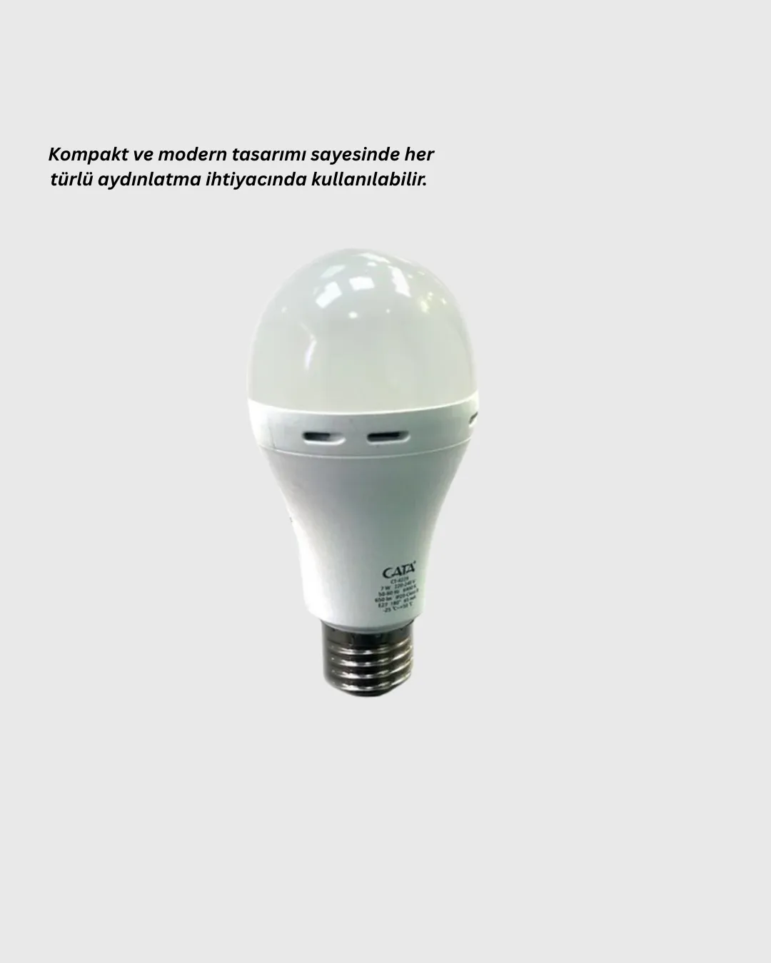 Yüksek Işık Güçlü Şarjlı LED Ampul E27 30W Enerji Tasarruflu