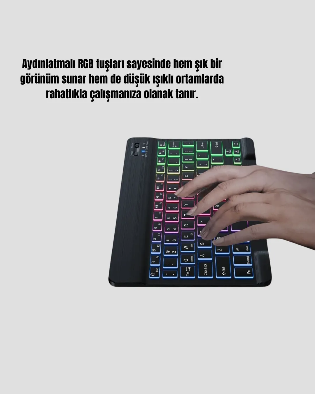 RGB Aydınlatmalı Q Klavye Türkçe Karakter Destekli