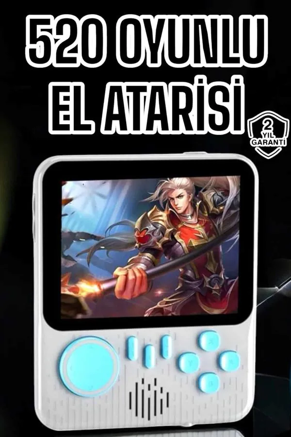 Mini Atari El Atarisi 3.5 inç Ekran Çift Konsol 666 Adet Retro Oyun Gameboy El Atarisi