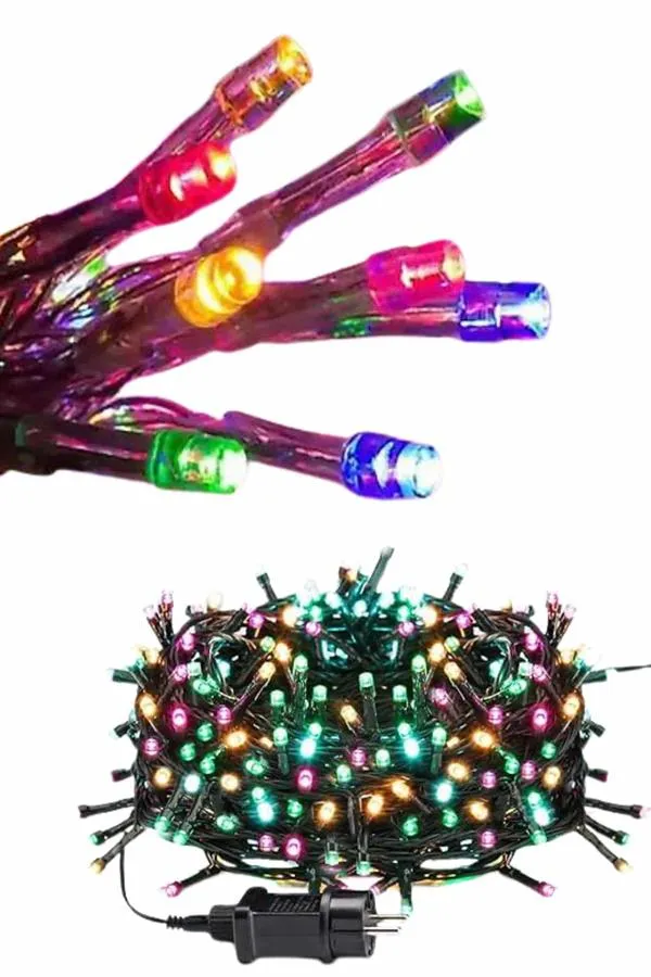 Ledli Fişli Led Dekor Lambası 5M RGB Yılbaşı Ağacı Işığı