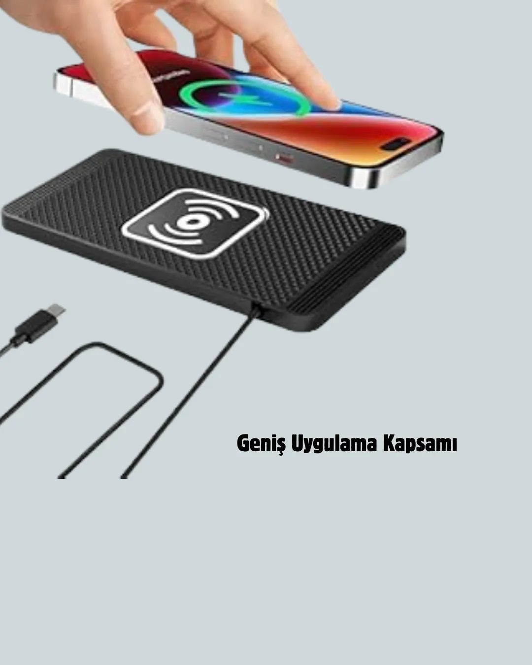 Kablosuz Manyetik Araç Şarj Pedi – Hızlı, Güvenli, Isınma Korumalı Tasarım