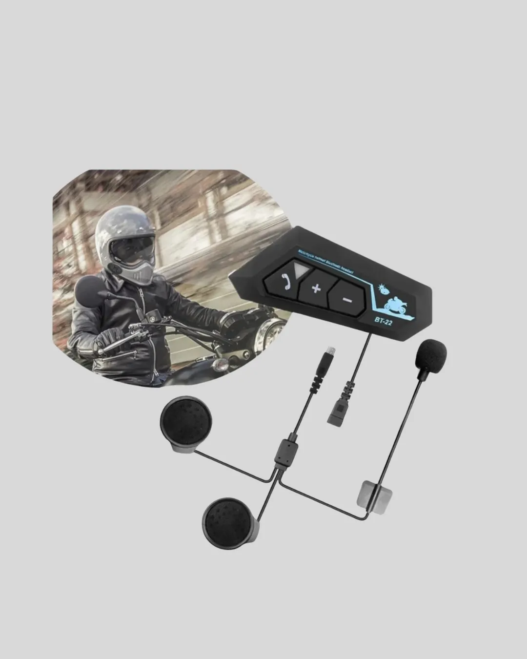 BT22 Kask Bluetooth Kulaklık 5.0 – Suya Dayanıklı, Gürültü Önleyici, Uzun Pil Ömürlü