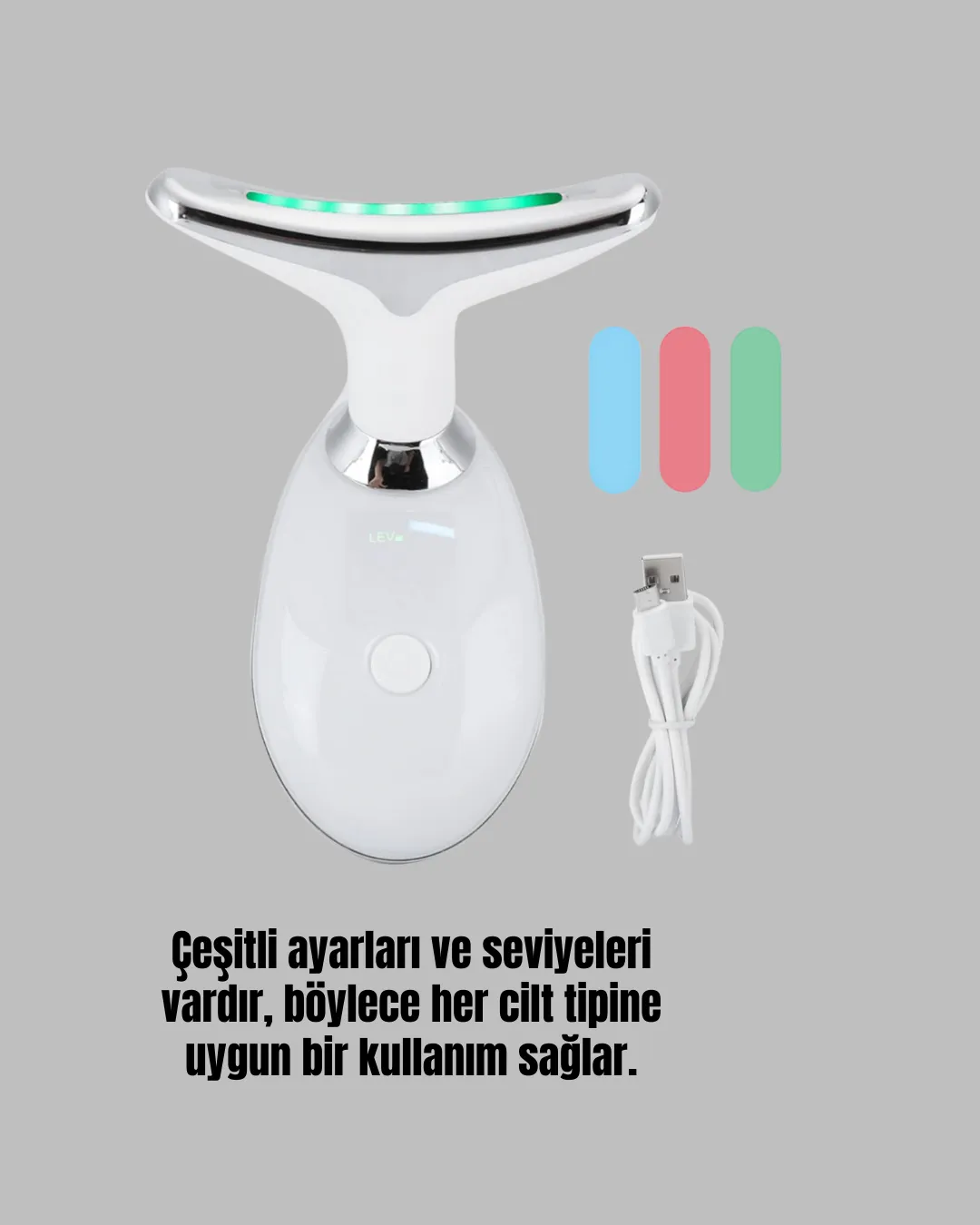 Kırışıklık Önleyici Güzellik Cihazı | Mikro Akım Masaj ve Isı Terapisi