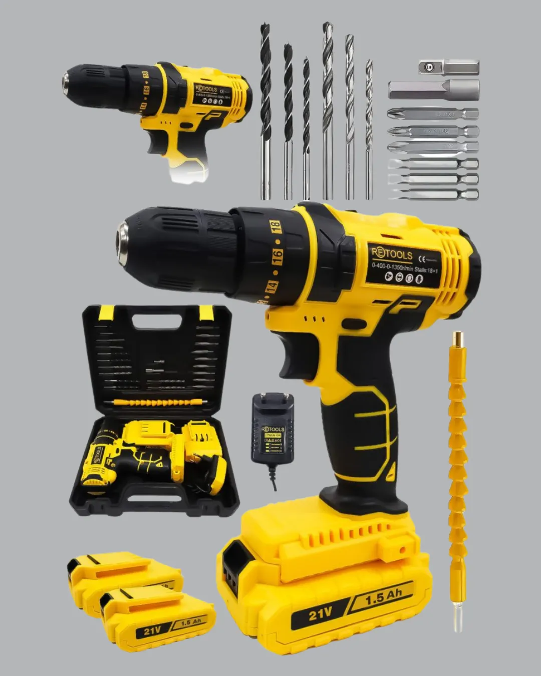 12V Akülü Matkap | 20-30 Nm Tork, Çift Hız Ayarı ve LED Işık