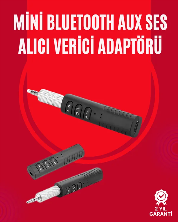 Taşınabilir Bluetooth Ses Alıcısı | 30 Dk Şarj, 4 Saat Kullanım, Geri Klipsli