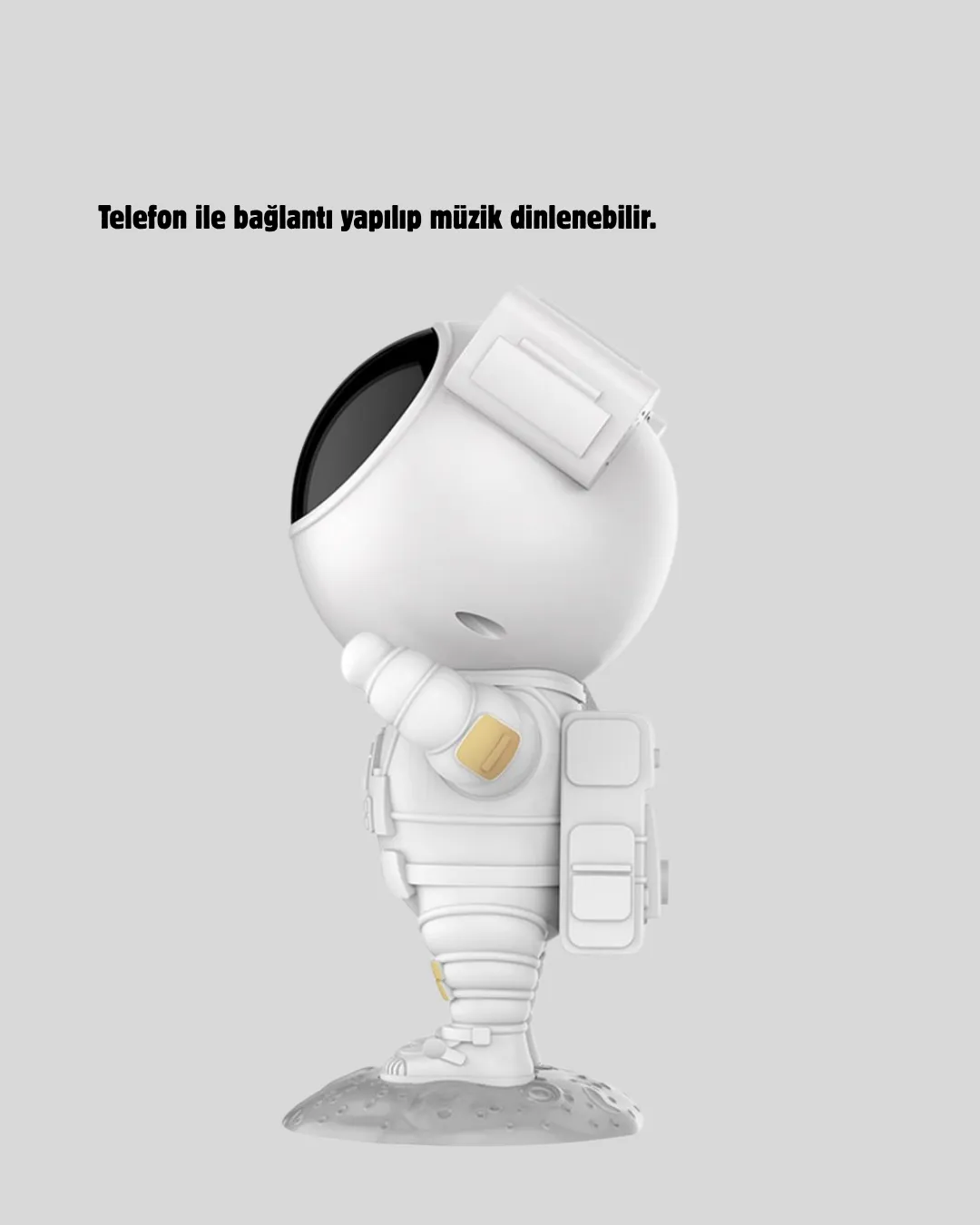 Bluetooth Müzikli Astronot Projeksiyon Lambası Yıldız ve Ay Efektli