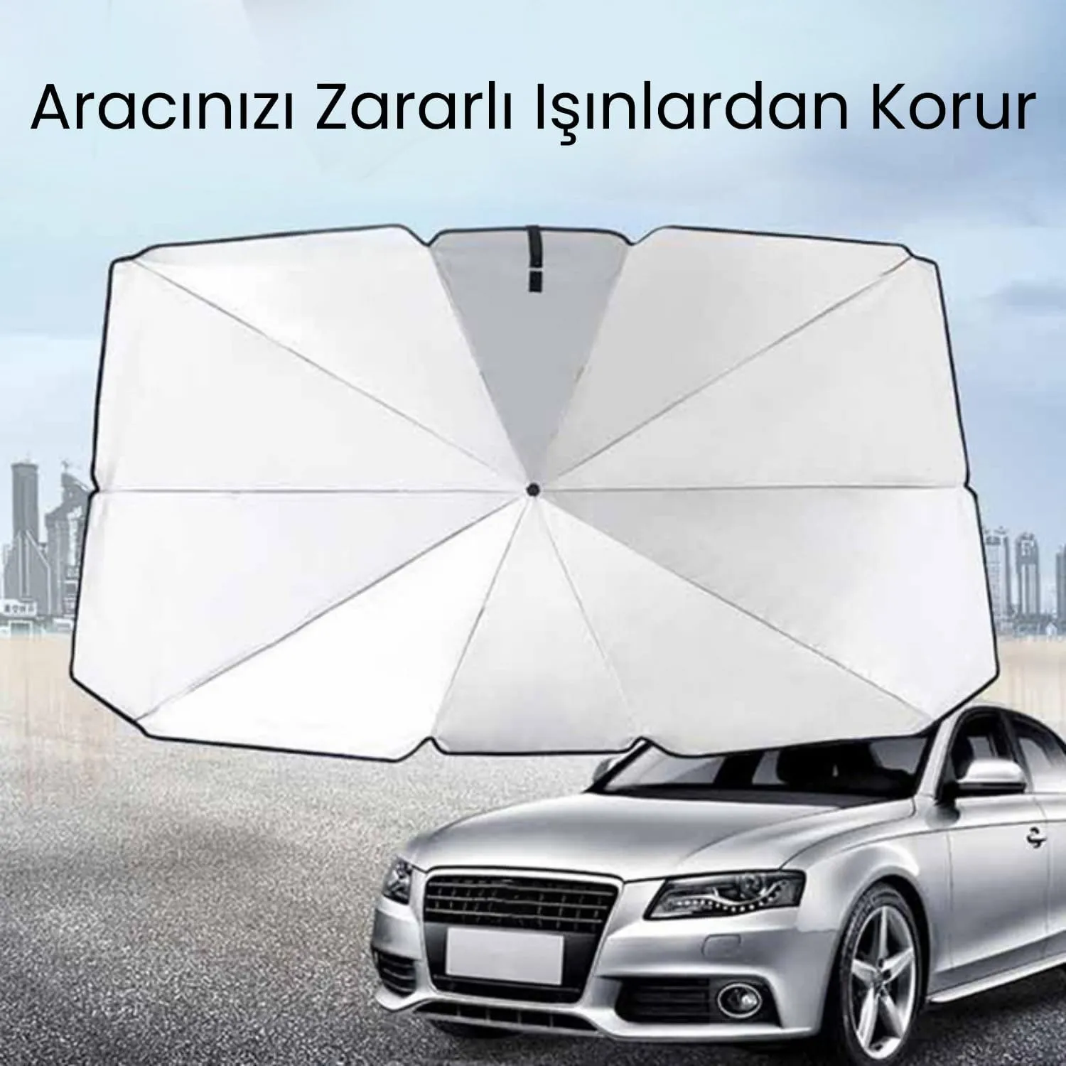 Fiat Fiorino, Citroen Berlingo, Renault Kangoo, Ford Courier, VW Caddy Uyumlu Oto Şemsiye