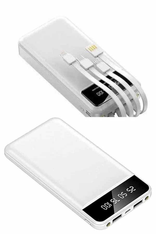 Powerbank Şarj Cihazı 4 Çıkışlı 20.000 MAH Powerbank Kompakt Yüksek Kapasiteli Hızlı Şarj