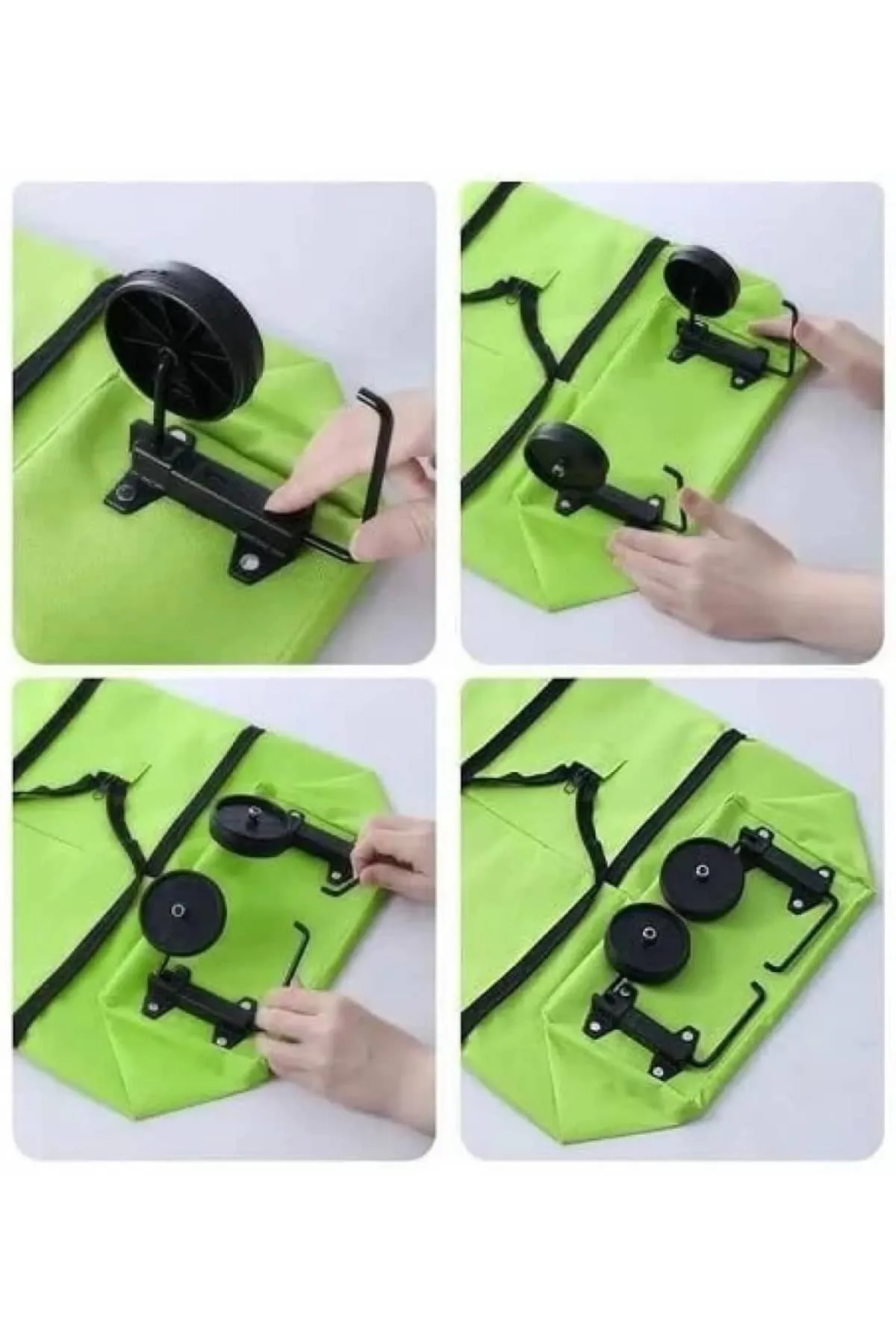 Alışveriş Çantası Katlanabilir Pazar Arabası Tekerlekli Pazar Arabası Katlanabilir