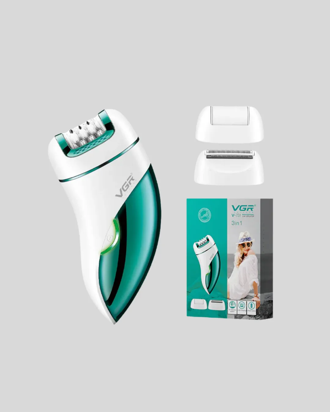 Çok Fonksiyonlu Epilatör 600mAh 90 Dakika Kullanım LED Metal Başlık Su Geçirmez